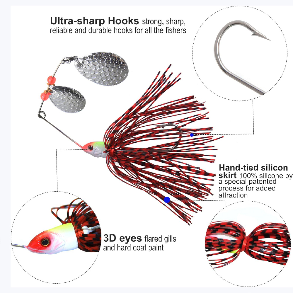 6pcs Spinnerbait Umpan Pancing - Fishing Equipment Shop ulasan dan harga